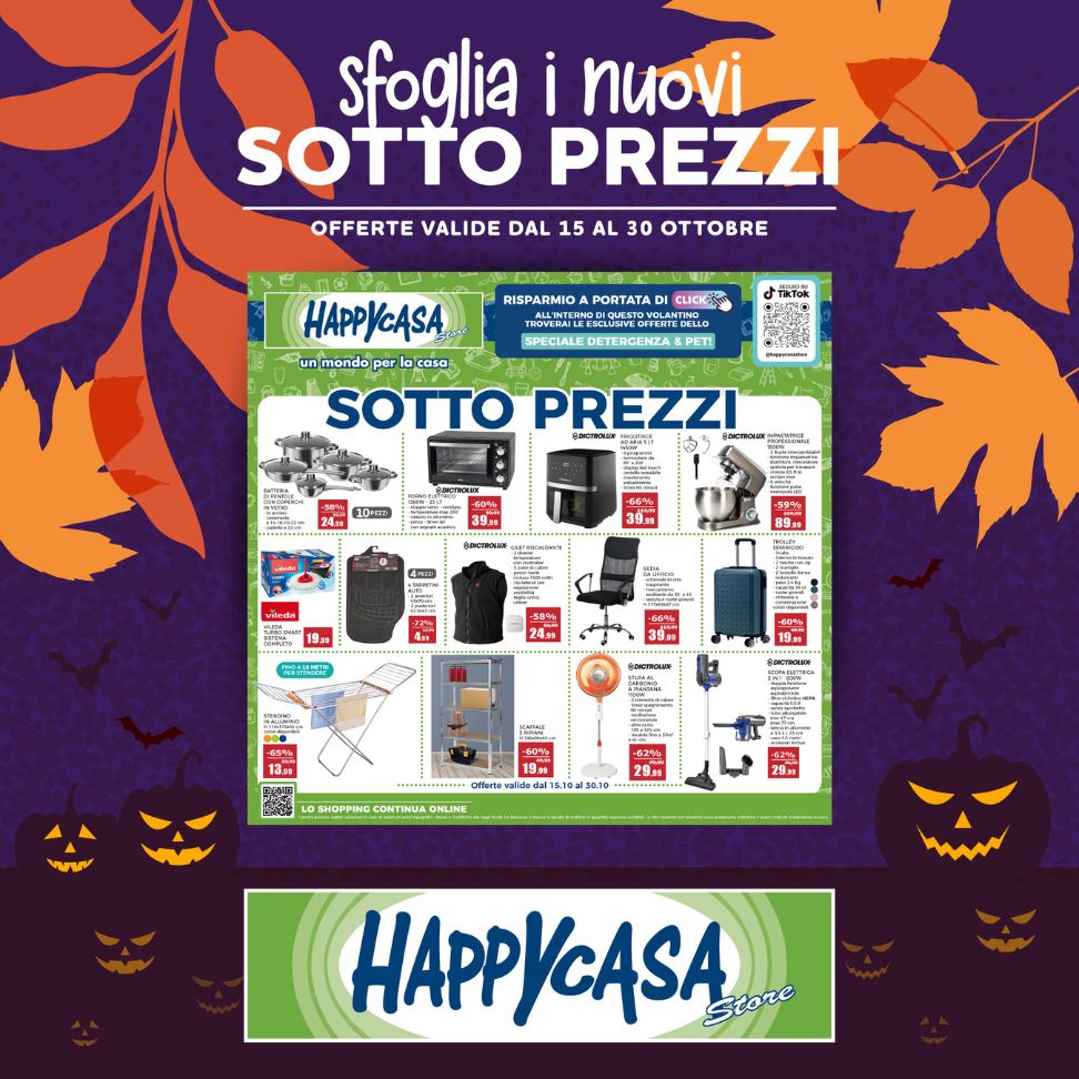 immagine volantino happy casa store ottobre 2025